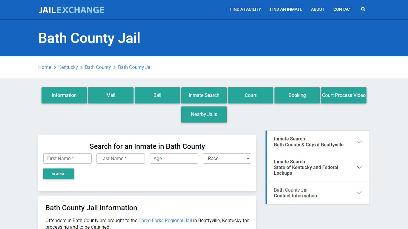 Bath County Jail Roster Lookup, KY, Inmate Search - Jail Exchange